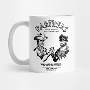 Partners Vintage Leather Gay Western LGBT NOLA Mug